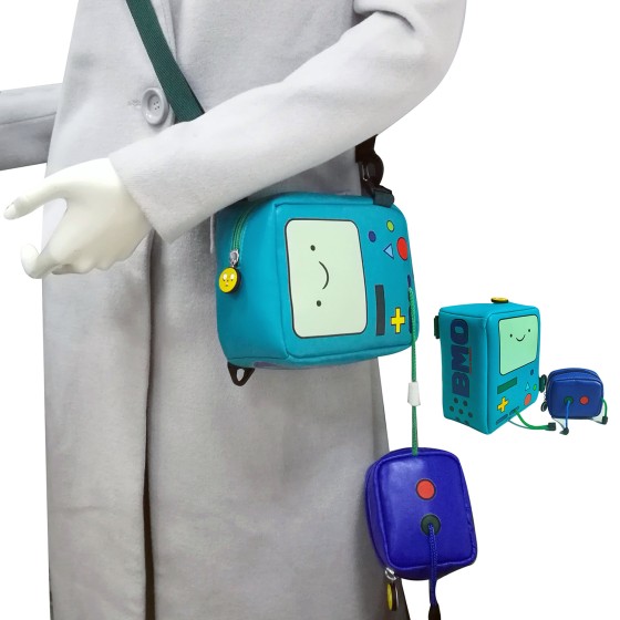 Cartoon Cute Merch CrossBody Backpack, Finn Jake BeeMore Messenger bag Crossbody Shoulder Bag, M SIZE Crossbody Shoulder Bag, Waterproof PU
